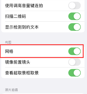 番禺苹果手机维修网点分享iPhone如何开启九宫格构图功能 